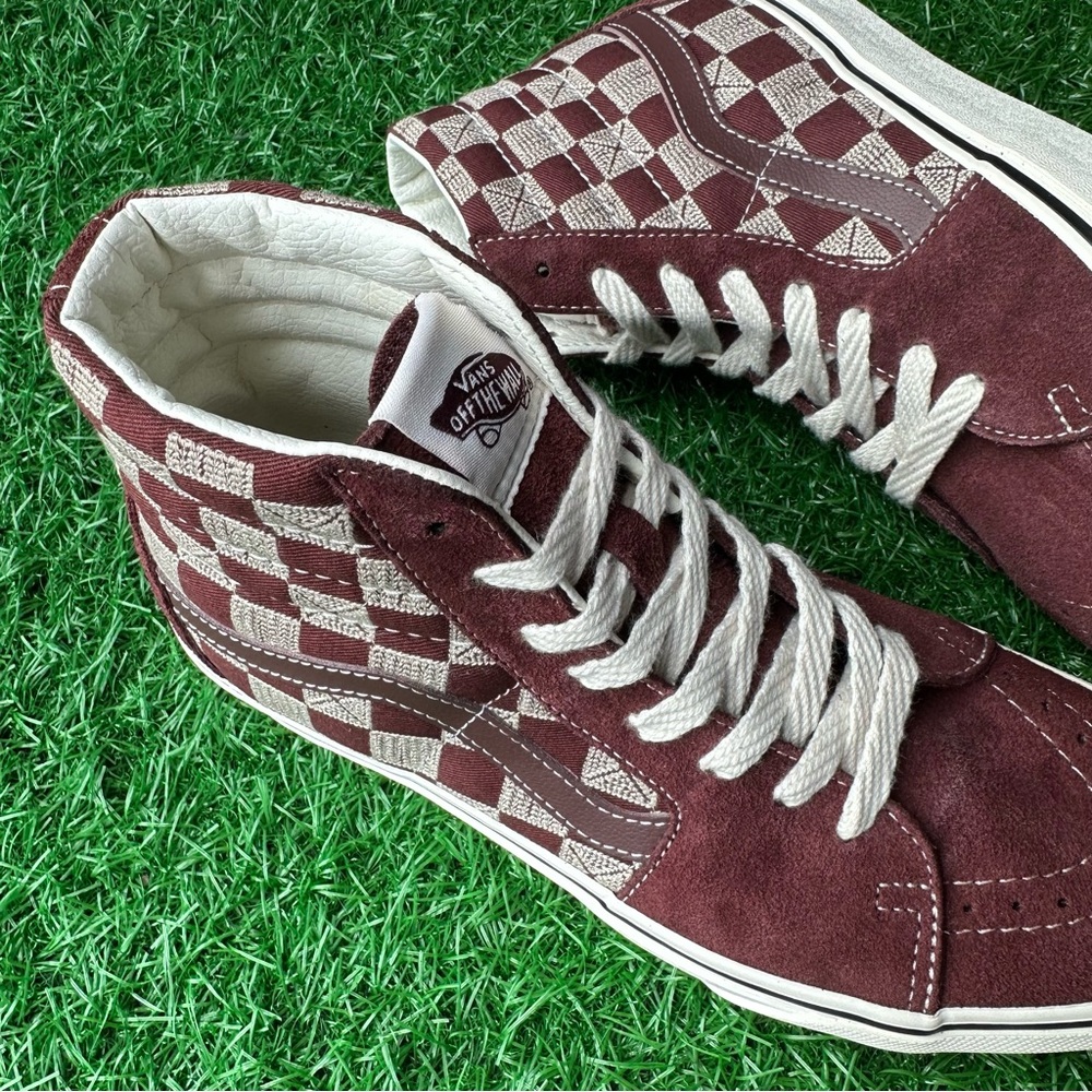 Vans Sk8 Hi Stitch Checkerboard Bitte - Picture 5 of 11